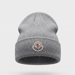 Moncler Light Gray Knit Beanie